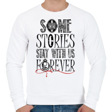 PRINTFASHION Vámpír Naplók - Some stories - Férfi pulóver - Fehér férfi pulóver, kardigán