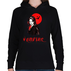 PRINTFASHION vámpír - Női kapucnis pulóver - Fekete