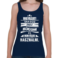 PRINTFASHION Van egy őrült húgom és... - Női atléta - Sötétkék