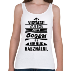 PRINTFASHION Van egy őrült öcsém - Női atléta - Fehér