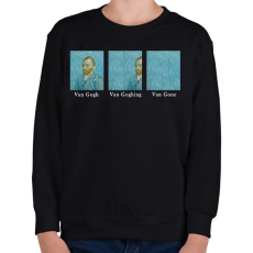 PRINTFASHION Van Gogh - Gyerek pulóver - Fekete