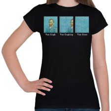 PRINTFASHION Van Gogh - Női póló - Fekete női póló