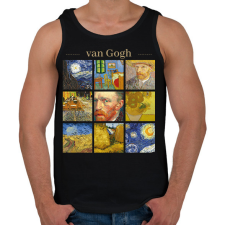 PRINTFASHION Van Gogh - részletek - Férfi atléta - Fekete atléta, trikó