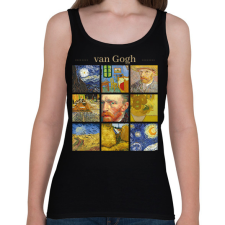 PRINTFASHION Van Gogh - részletek - Női atléta - Fekete női trikó