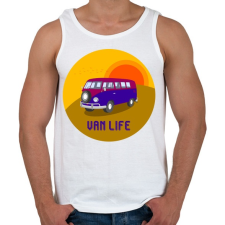 PRINTFASHION Van life 3 - Férfi atléta - Fehér atléta, trikó