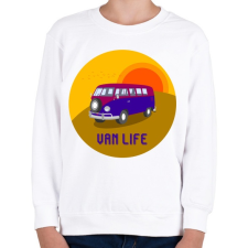 PRINTFASHION Van life 3 - Gyerek pulóver - Fehér gyerek pulóver, kardigán