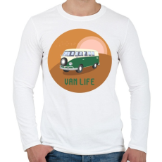PRINTFASHION Van life 4 - Férfi hosszú ujjú póló - Fehér
