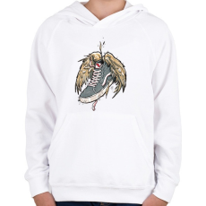 PRINTFASHION vanspng - Gyerek kapucnis pulóver - Fehér