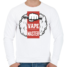 PRINTFASHION Vape master - Férfi pulóver - Fehér férfi pulóver, kardigán