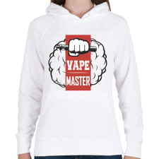 PRINTFASHION Vape master - Női kapucnis pulóver - Fehér női pulóver, kardigán
