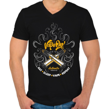 PRINTFASHION Vape On! - Férfi V-nyakú póló - Fekete férfi póló