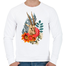 PRINTFASHION Varázslatos antilop - Férfi pulóver - Fehér