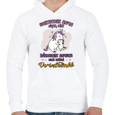 PRINTFASHION Varázslatos anyuka - Férfi kapucnis pulóver - Fehér