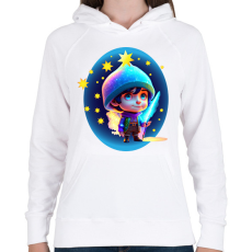 PRINTFASHION Varázslófiú - Női kapucnis pulóver - Fehér