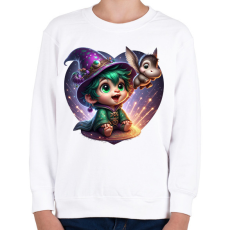 PRINTFASHION Varázslófiú vízilóval - Gyerek pulóver - Fehér