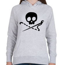 PRINTFASHION Varró koponya - Női kapucnis pulóver - Sport szürke női pulóver, kardigán