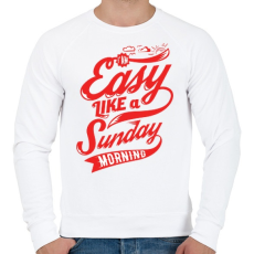 PRINTFASHION Vasárnap reggel - Férfi pulóver - Fehér