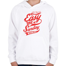 PRINTFASHION Vasárnap reggel - Gyerek kapucnis pulóver - Fehér gyerek pulóver, kardigán