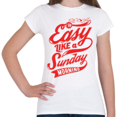 PRINTFASHION Vasárnap reggel - Női póló - Fehér