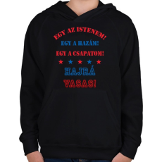 PRINTFASHION Vasas - Gyerek kapucnis pulóver - Fekete