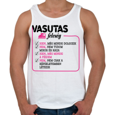 PRINTFASHION Vasutas feleség - Férfi atléta - Fehér atléta, trikó