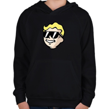 PRINTFASHION Vault Boy - Gyerek kapucnis pulóver - Fekete gyerek pulóver, kardigán