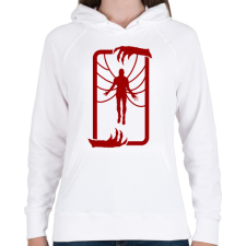 PRINTFASHION Vecna - Női kapucnis pulóver - Fehér női pulóver, kardigán