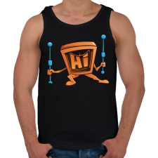 PRINTFASHION Vector Fighter - Férfi atléta - Fekete atléta, trikó