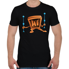 PRINTFASHION Vector Fighter - Férfi póló - Fekete férfi póló