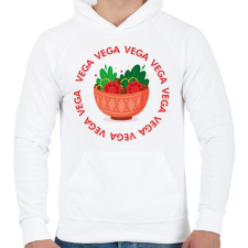 PRINTFASHION Vega tál - Férfi kapucnis pulóver - Fehér férfi pulóver, kardigán