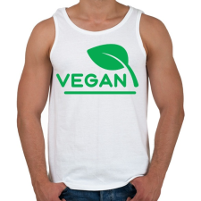 PRINTFASHION Vegán - Férfi atléta - Fehér atléta, trikó