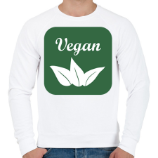 PRINTFASHION Vegán logó - Férfi pulóver - Fehér férfi pulóver, kardigán