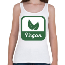 PRINTFASHION Vegán logó - Női atléta - Fehér női trikó