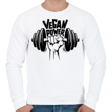 PRINTFASHION Vegan Power - Férfi pulóver - Fehér