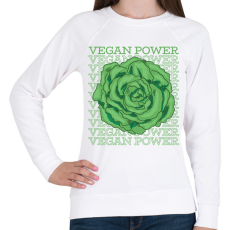PRINTFASHION Vegan Power - Női pulóver - Fehér