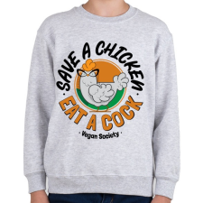 PRINTFASHION Vegan Society-01 - Gyerek pulóver - Sport szürke gyerek pulóver, kardigán