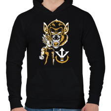 PRINTFASHION VEGETA 1 - Férfi kapucnis pulóver - Fekete férfi pulóver, kardigán