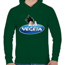 PRINTFASHION Vegeta - Férfi kapucnis pulóver - Sötétzöld férfi pulóver, kardigán
