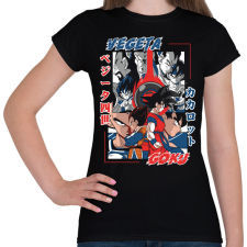 PRINTFASHION Vegeta vs goku - Női póló - Fekete női póló