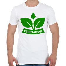 PRINTFASHION Vegetarian  - Férfi póló - Fehér férfi póló