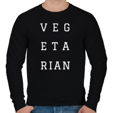 PRINTFASHION Vegetarian - Férfi pulóver - Fekete