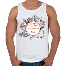 PRINTFASHION Vegetáriánus élet - Férfi atléta - Fehér atléta, trikó