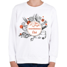 PRINTFASHION Vegetáriánus élet - Gyerek pulóver - Fehér gyerek pulóver, kardigán