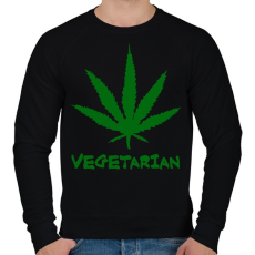 PRINTFASHION Vegetáriánus - Férfi pulóver - Fekete