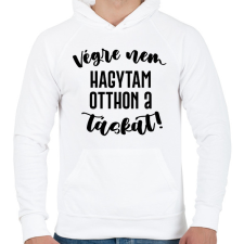 PRINTFASHION Végre nem hagytam otthon a táskát! - Férfi kapucnis pulóver - Fehér férfi pulóver, kardigán