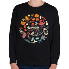 PRINTFASHION Végre nyár - Gyerek pulóver - Fekete