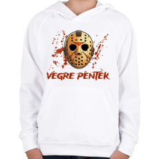 PRINTFASHION Végre péntek - Gyerek kapucnis pulóver - Fehér
