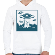 PRINTFASHION Végre - UFO - Férfi kapucnis pulóver - Fehér női pulóver, kardigán