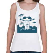 PRINTFASHION Végre - UFO - Női atléta - Fehér női trikó