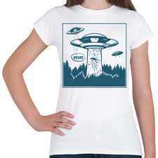 PRINTFASHION Végre - UFO - Női póló - Fehér női póló